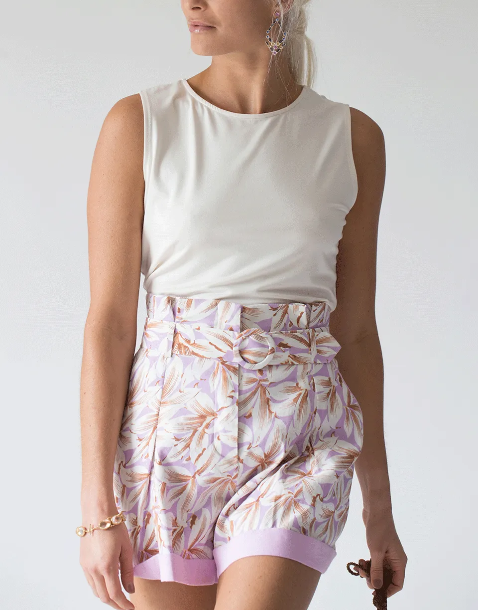 Lillian Floral Linen Shorts