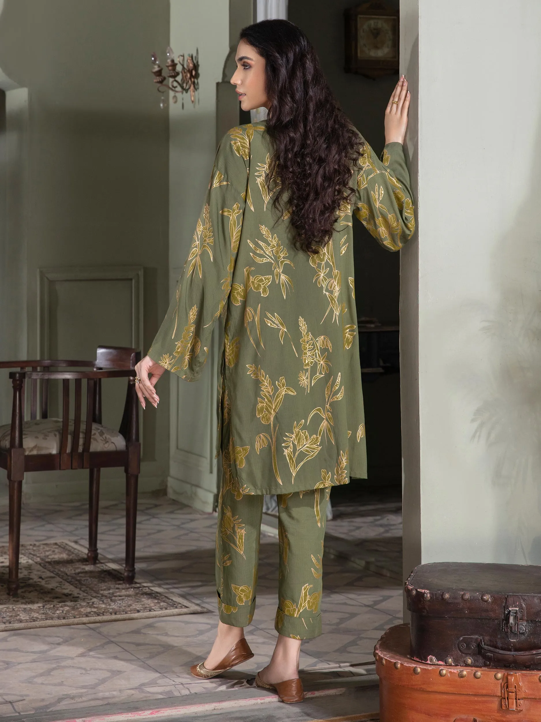 Linen Shirt-Pasted (Unstitched)