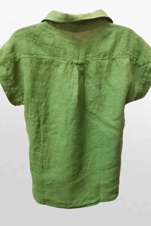 Linen Shirt w/Collar and Pocket