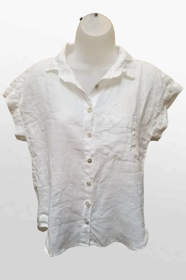 Linen Shirt w/Collar and Pocket