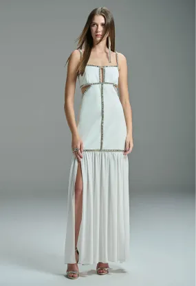 Long Dress Studs Neck