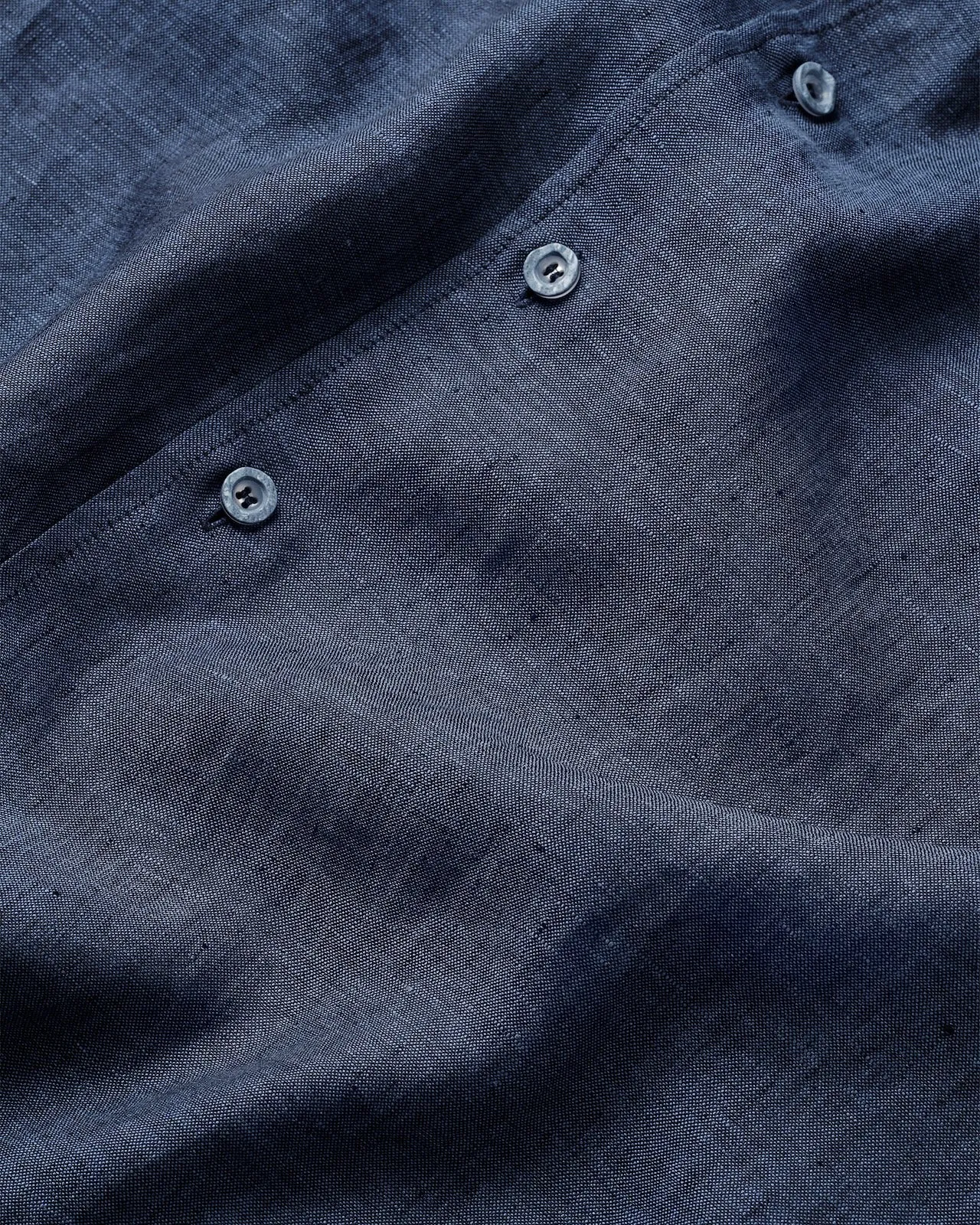 Long-sleeve Linen Shirt Navy