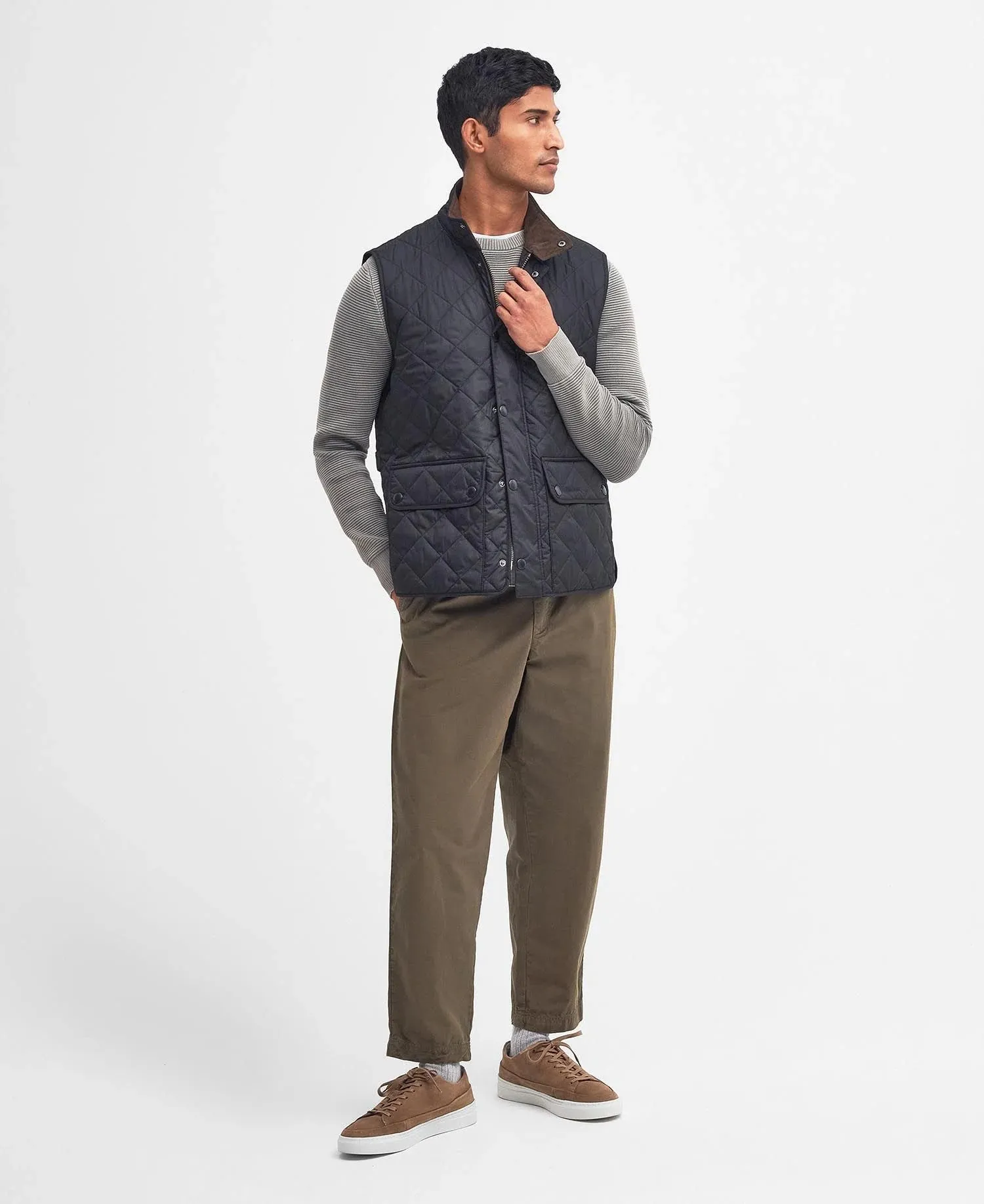 Lowerdale Quilted Gilet-Navy