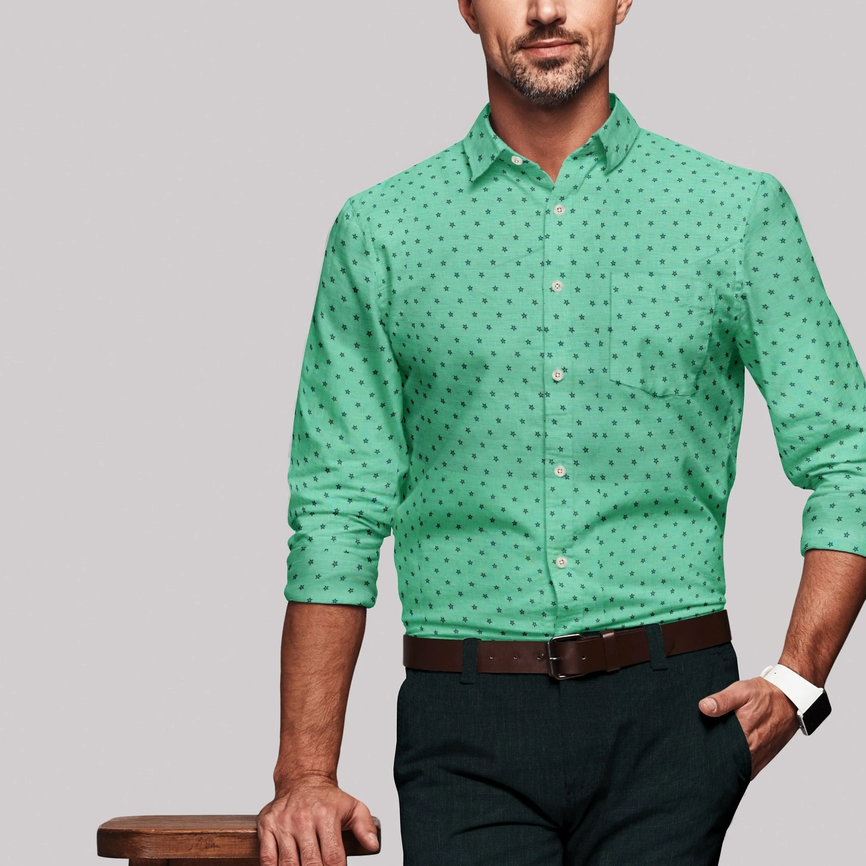 LUSH Linen Printed Shirt