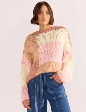 Marcella Color Block Sweater - Blush