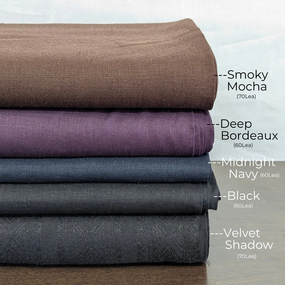 Men's Linen Shirt RAVEN in Black and Dark Colors