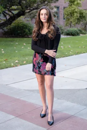 Mia Ribbed Front Tie Cardigan