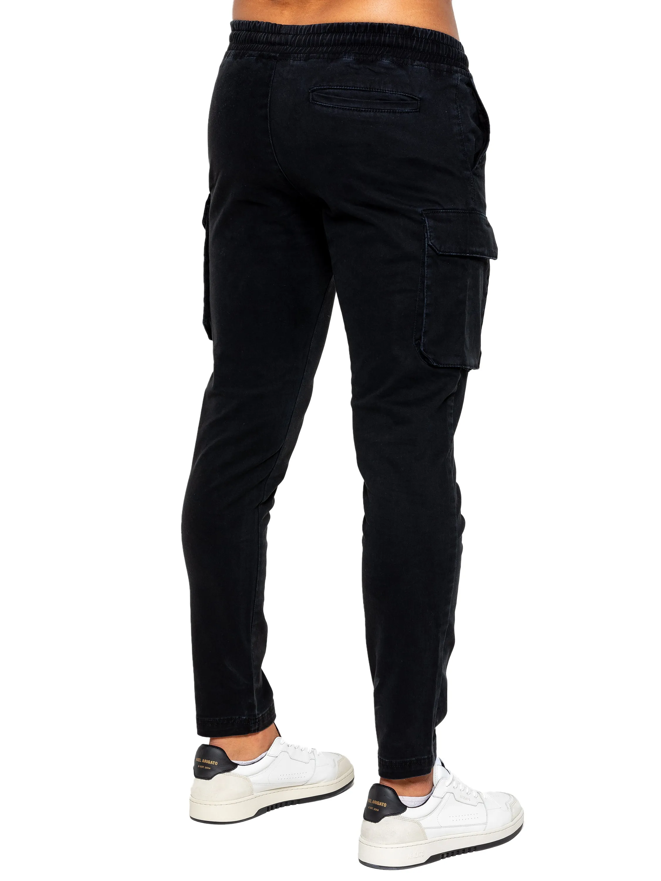 Nova Black Drawstring Cargo Pants