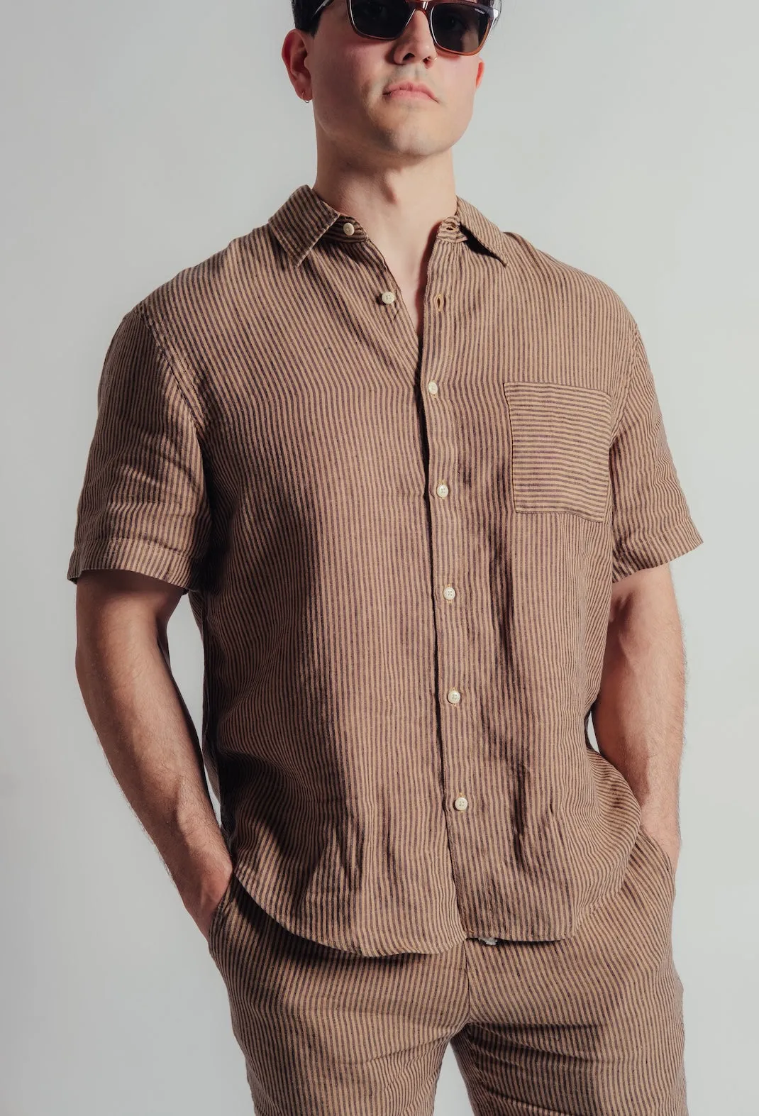 Overdye Chai Ola Short Sleeve Button Up
