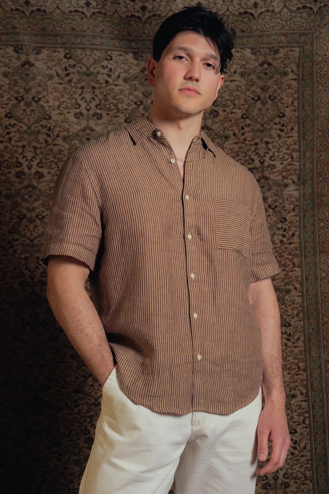 Overdye Chai Ola Short Sleeve Button Up