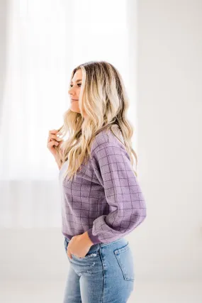 Patterned Lilac Sweater