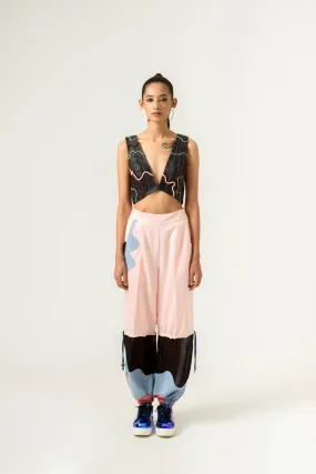 Peach-Blue Trouser