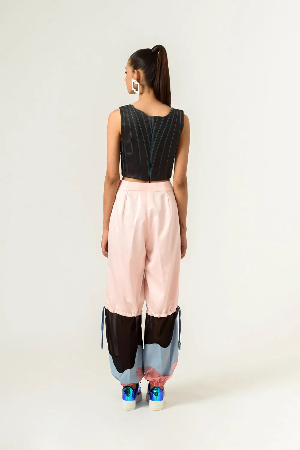 Peach-Blue Trouser