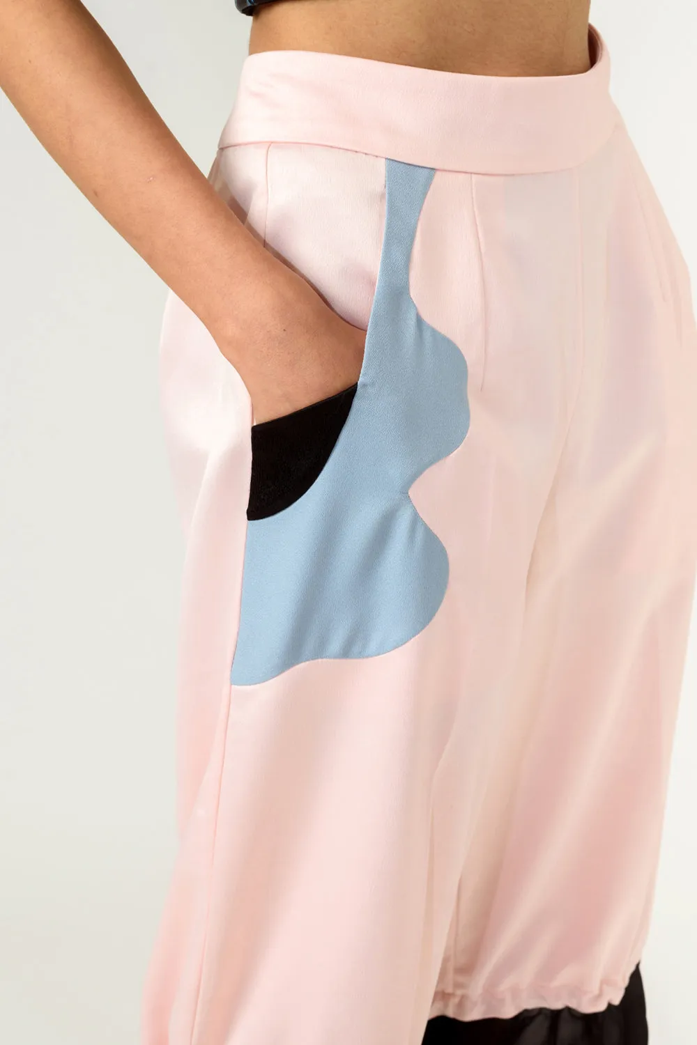Peach-Blue Trouser