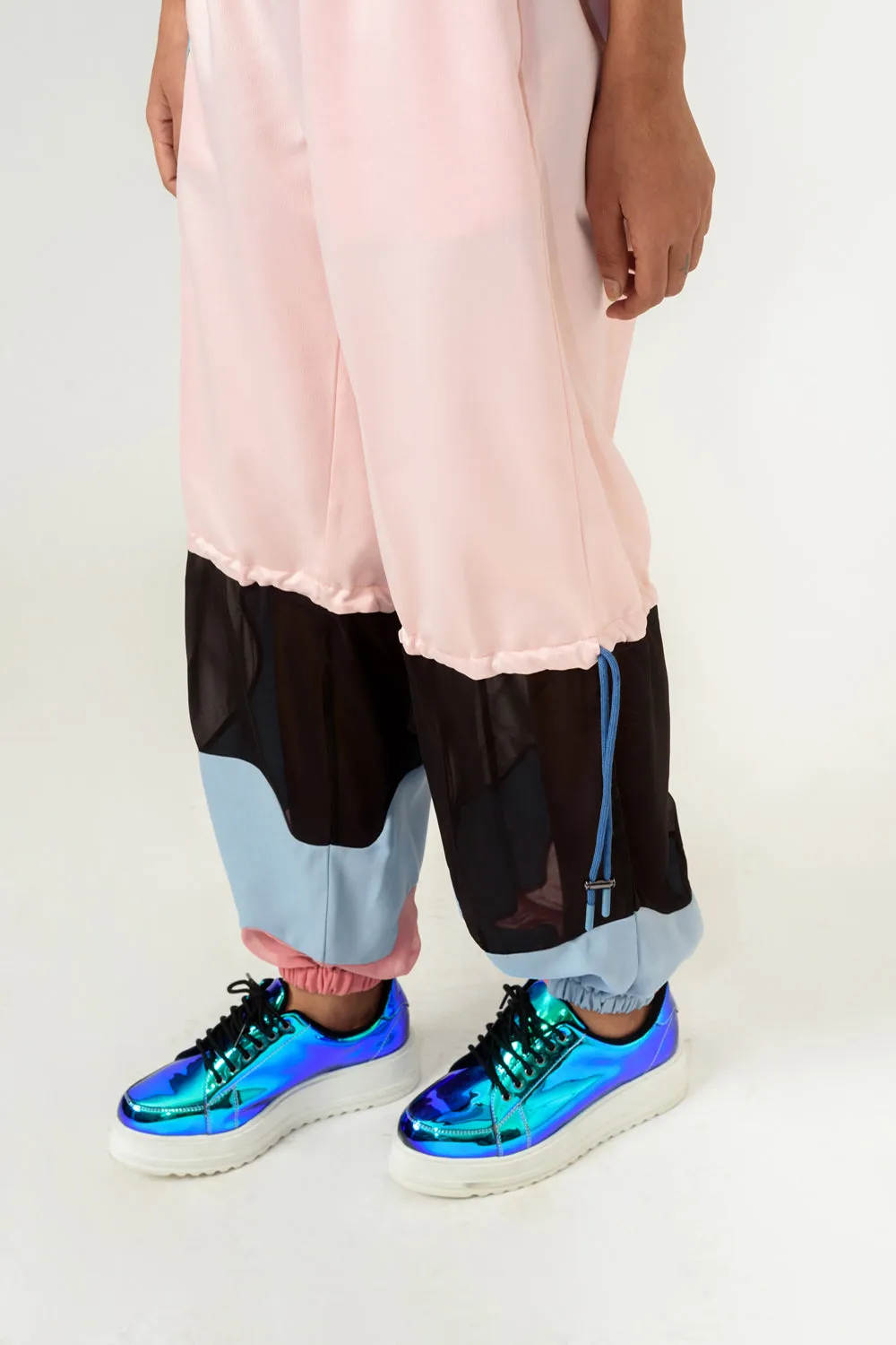 Peach-Blue Trouser