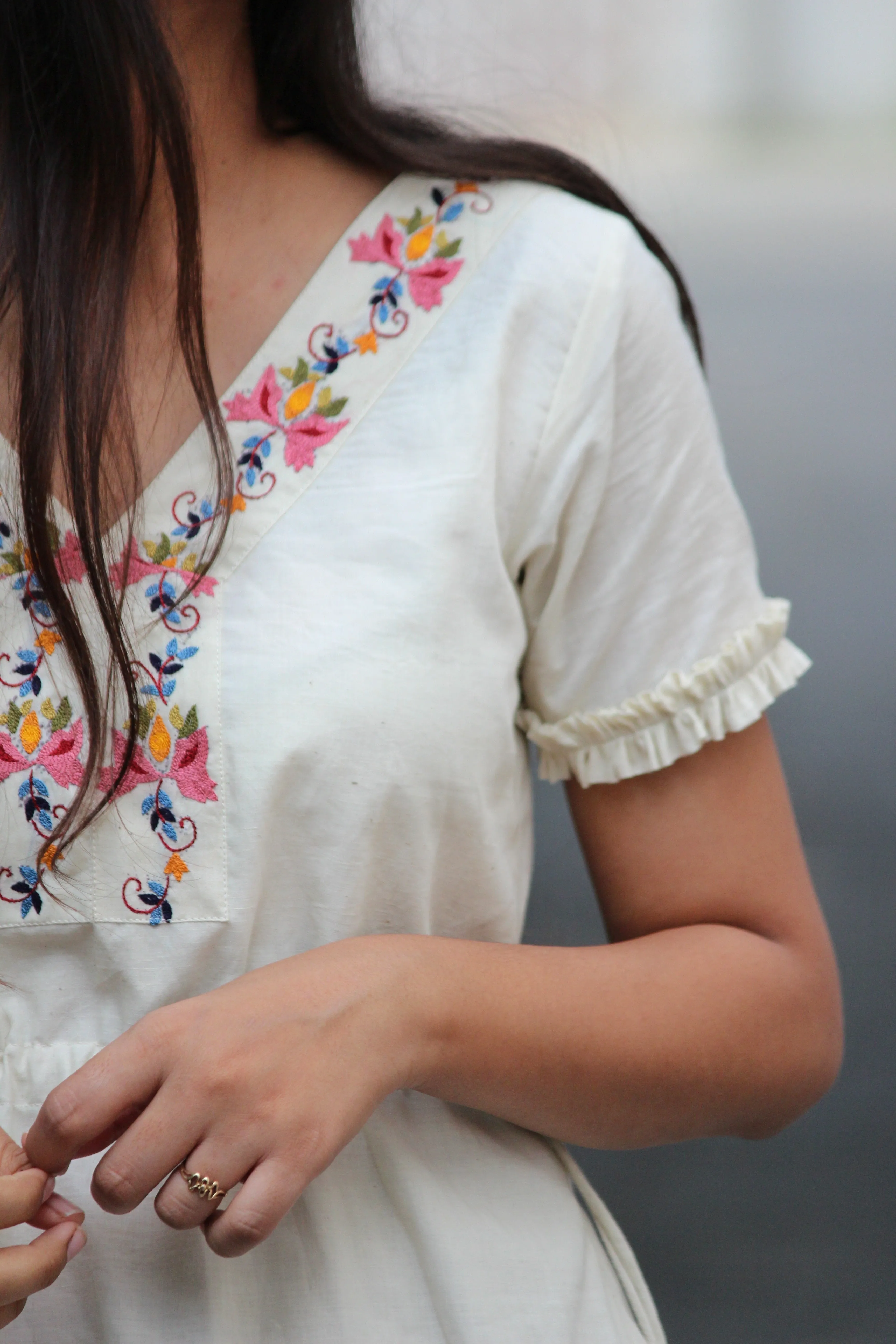 Pearl Frill Dress