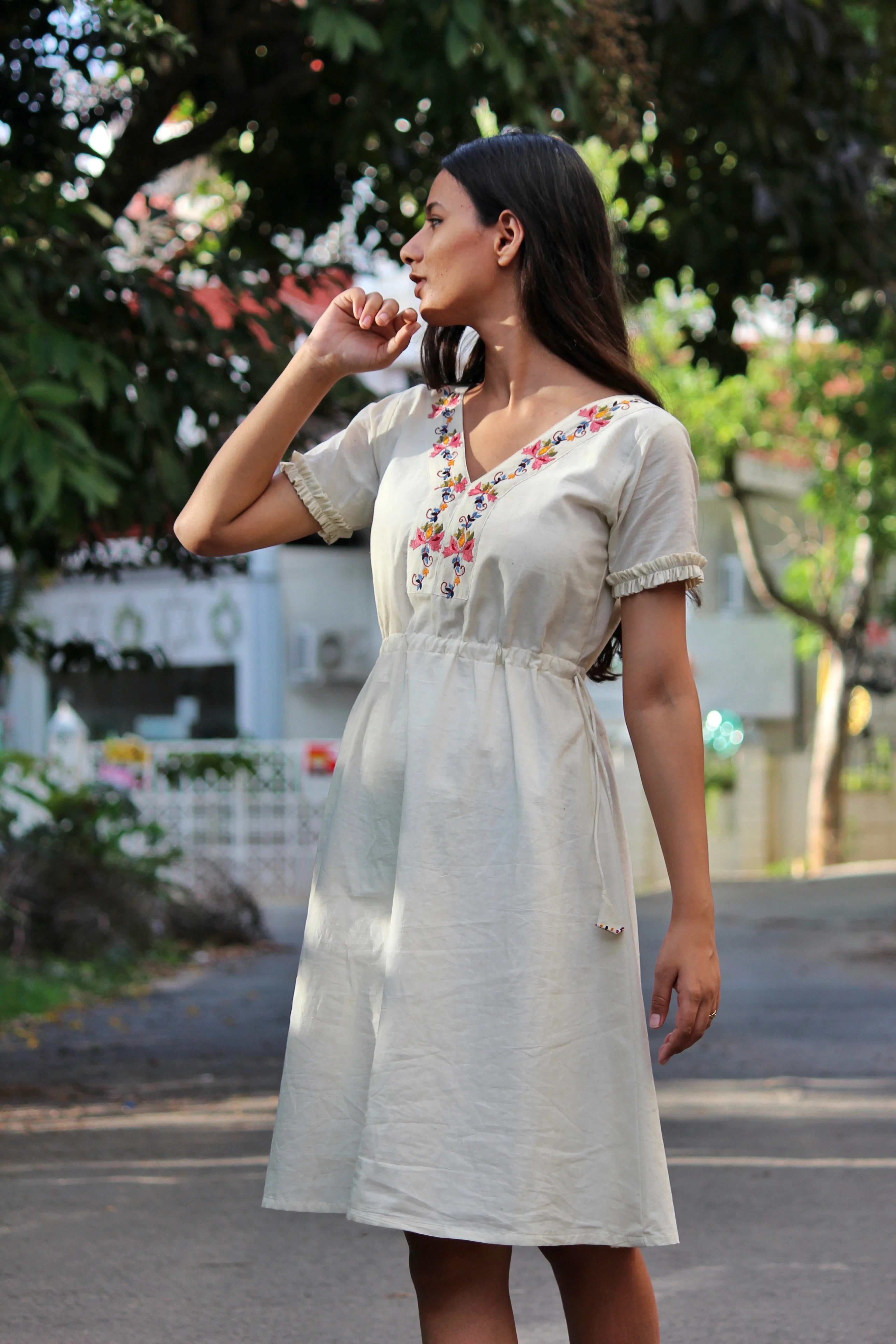 Pearl Frill Dress