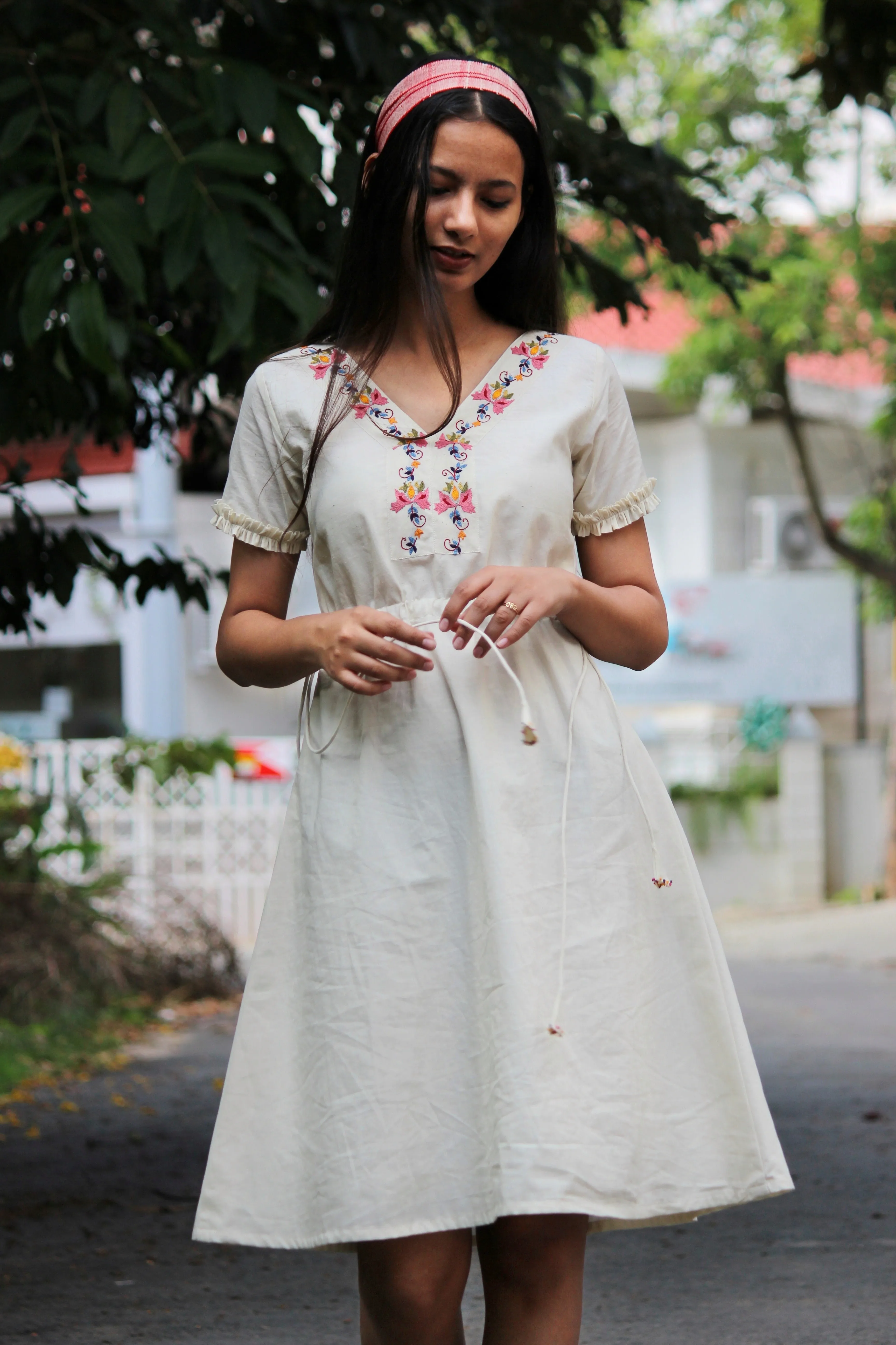 Pearl Frill Dress