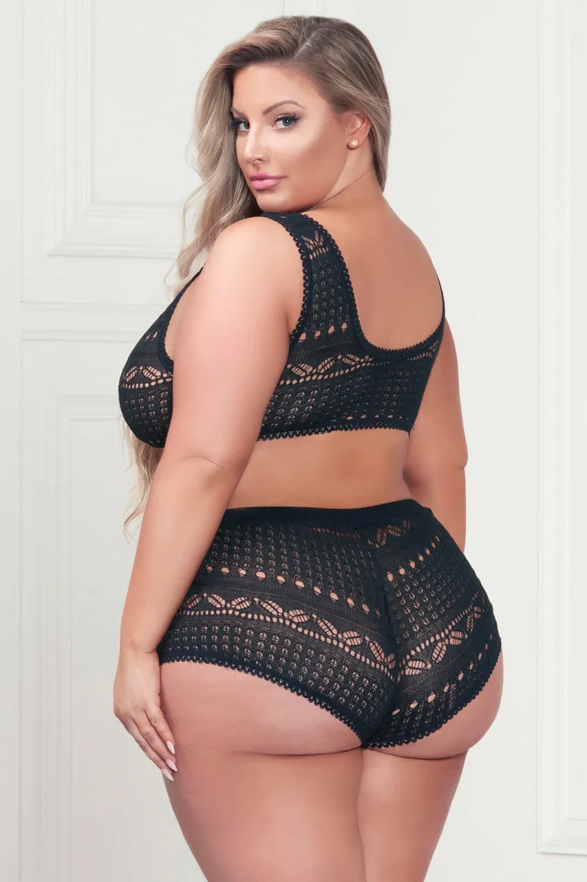 Plus Size Cuddle Close Sweater Bra Set
