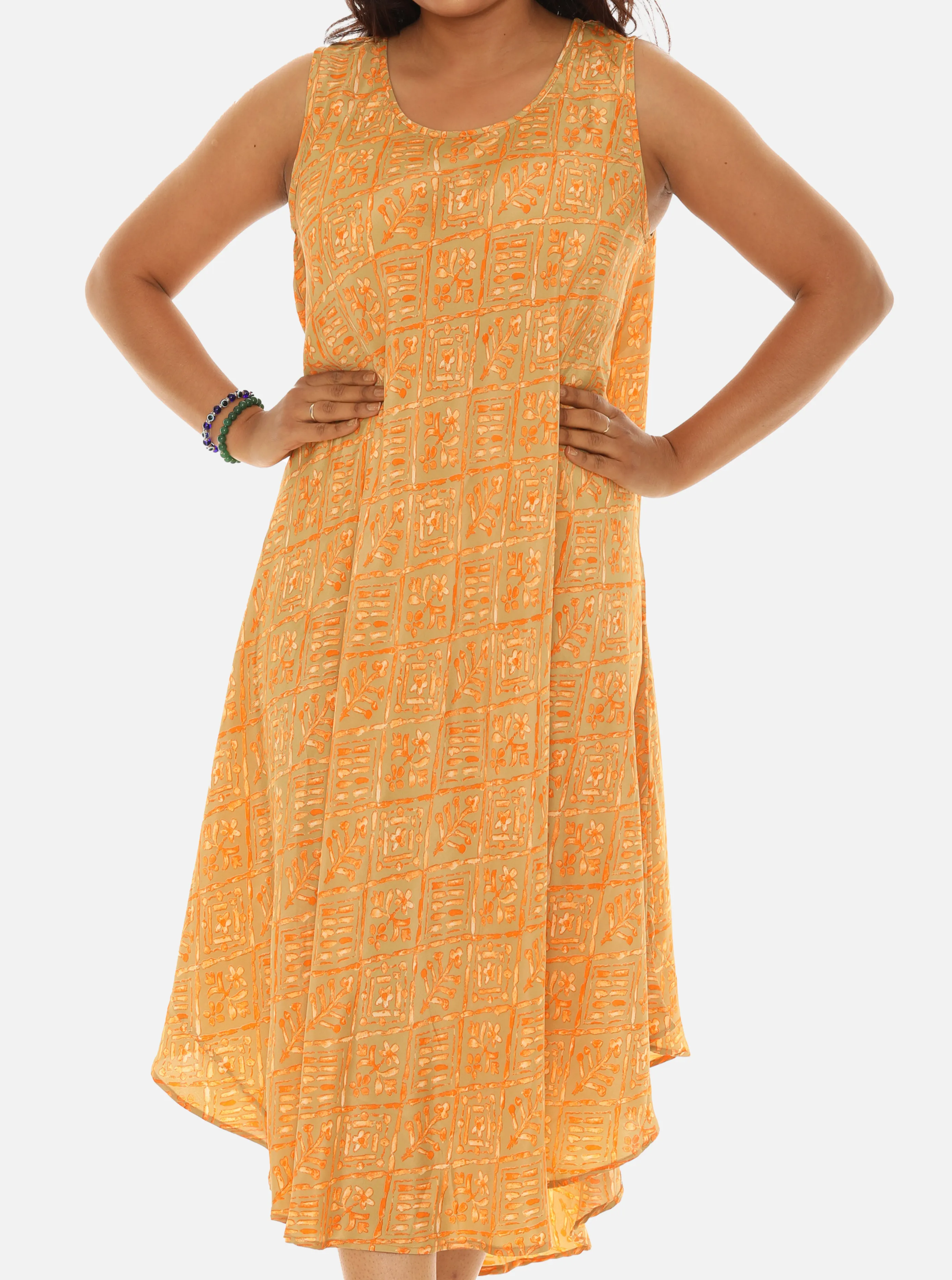 Printed Floral Sleeveless Women's Dress