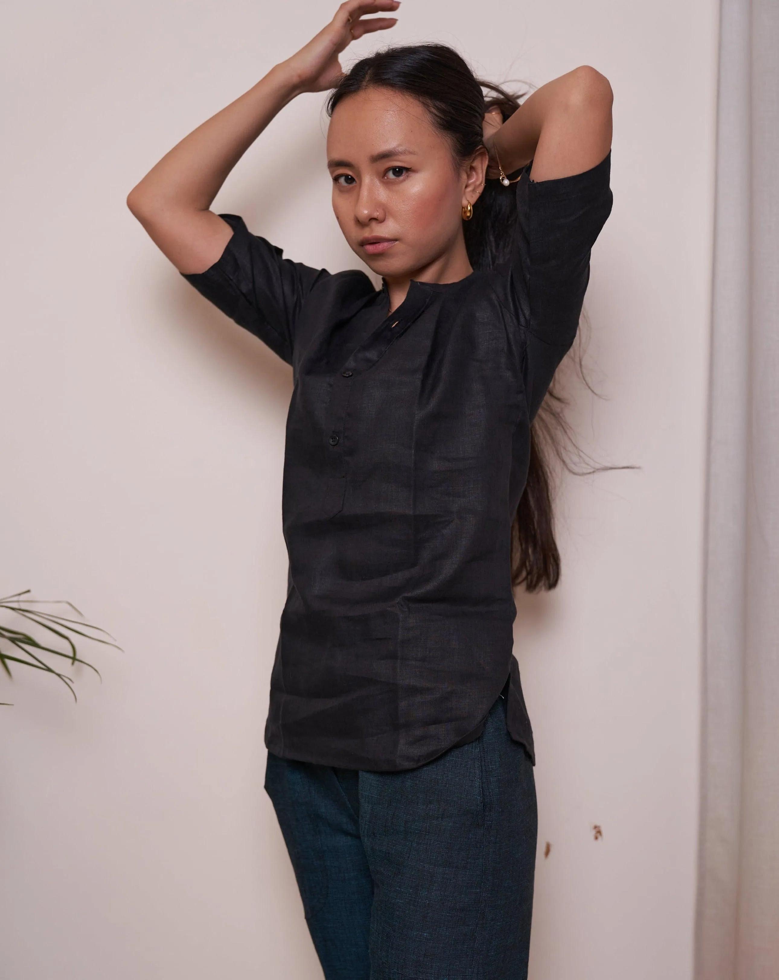 Pure Linen Kurta Shirt for Women EVIE