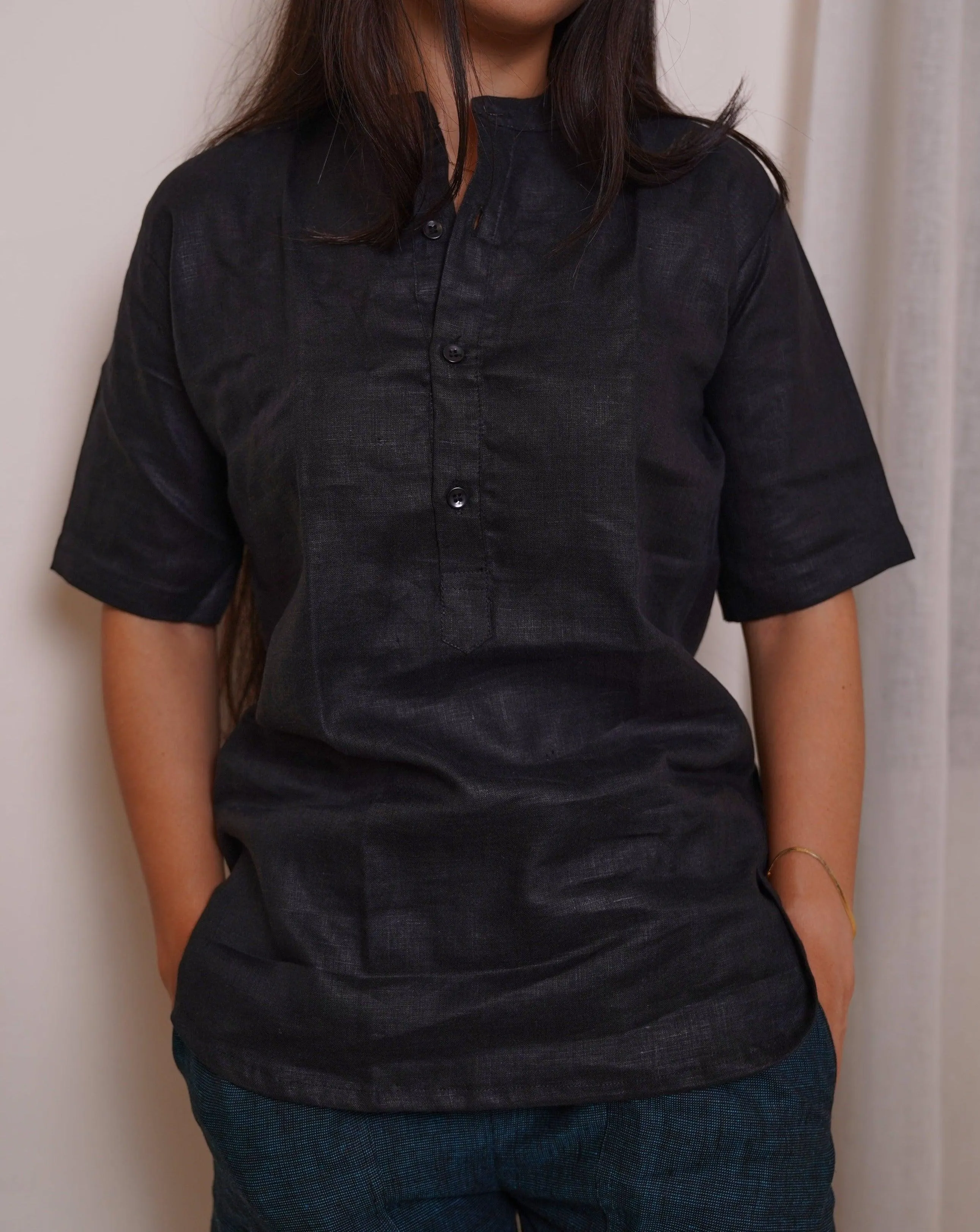 Pure Linen Kurta Shirt for Women EVIE
