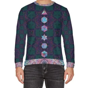Purple Platonic Solids Velour Sweater