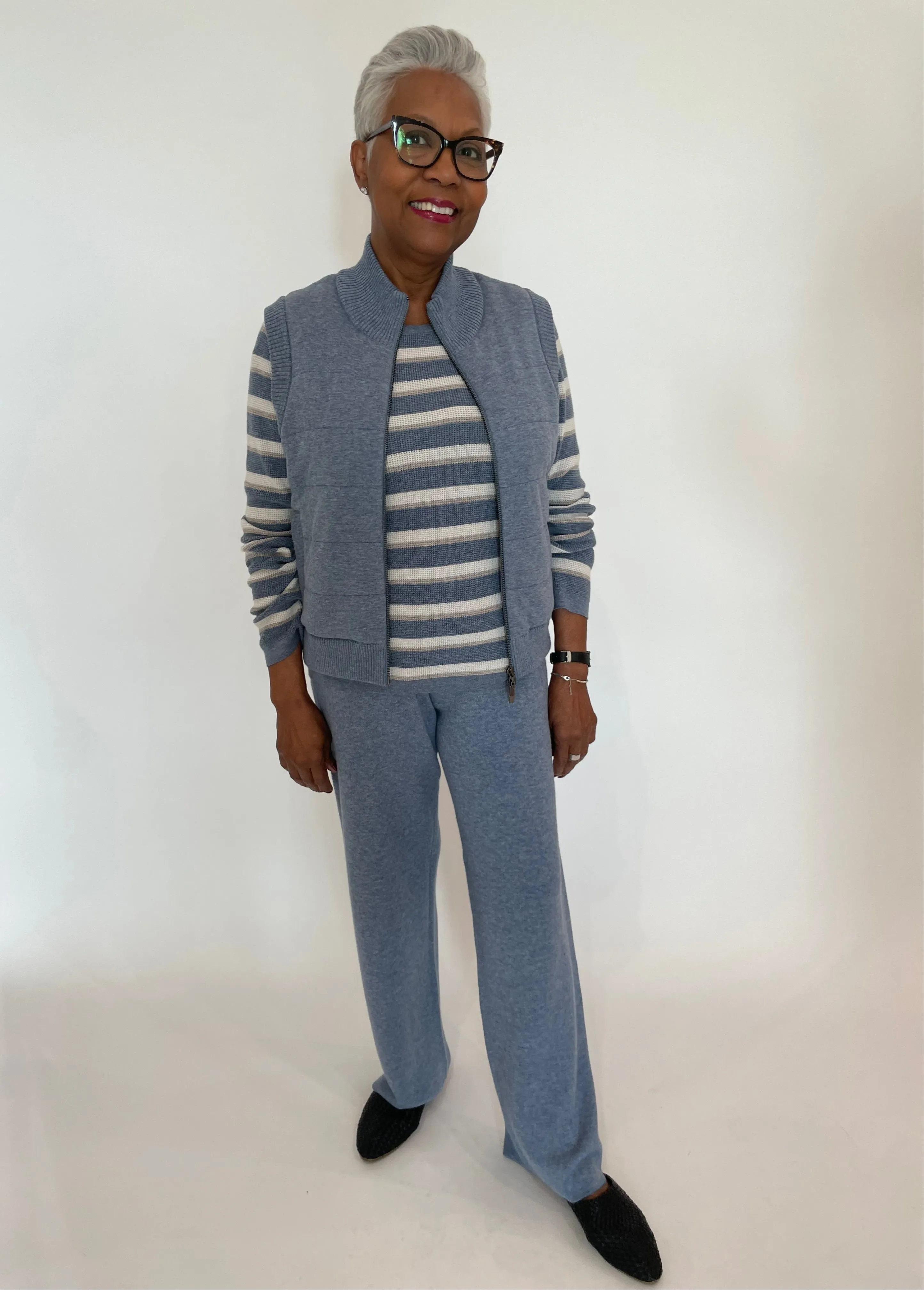 Quilted Zip Vest - Marlin