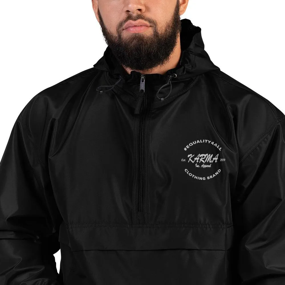 "Logo" Embroidered Champion Packable Jacket