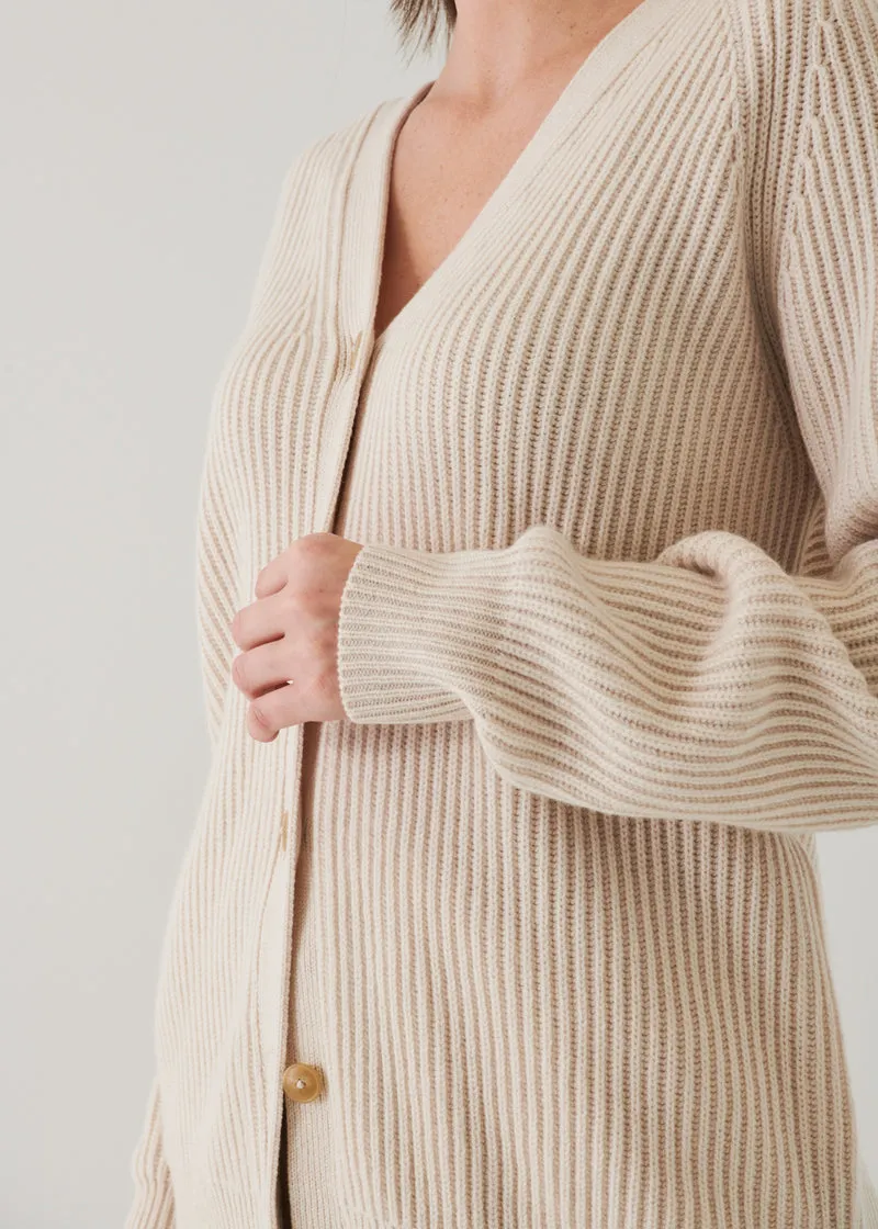 Ribbed Boyfriend Cardigan W117B12T