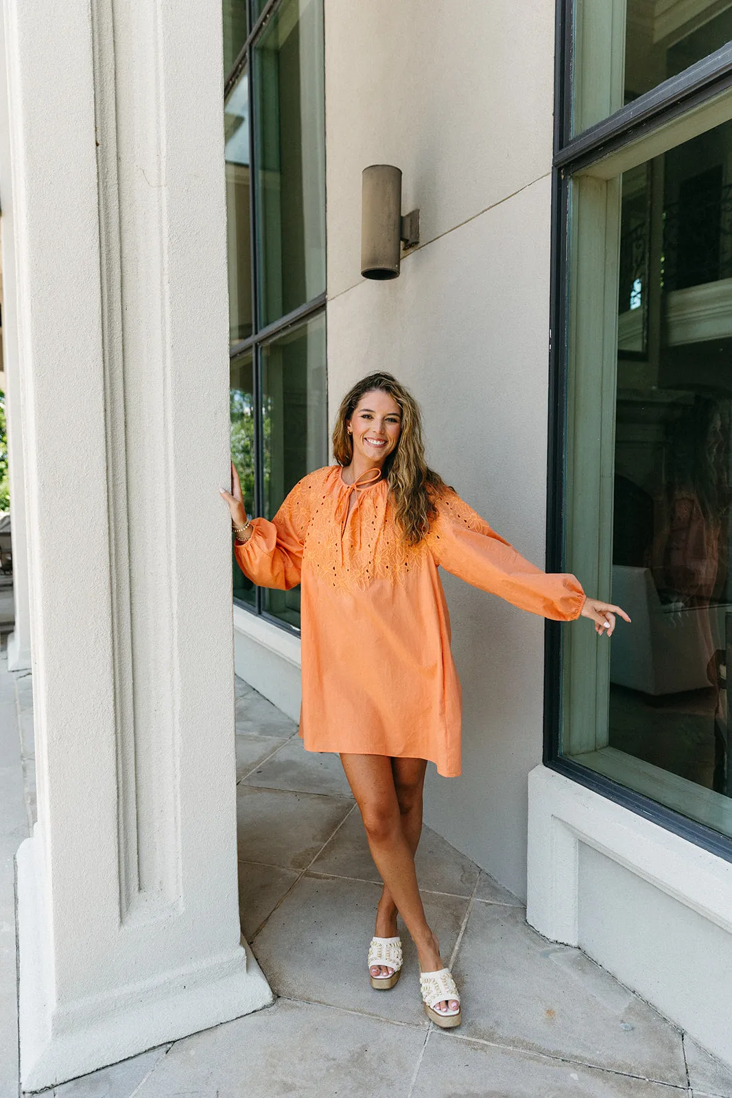 Samantha Mini Dress - Salmon
