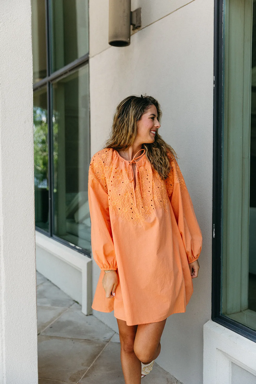 Samantha Mini Dress - Salmon