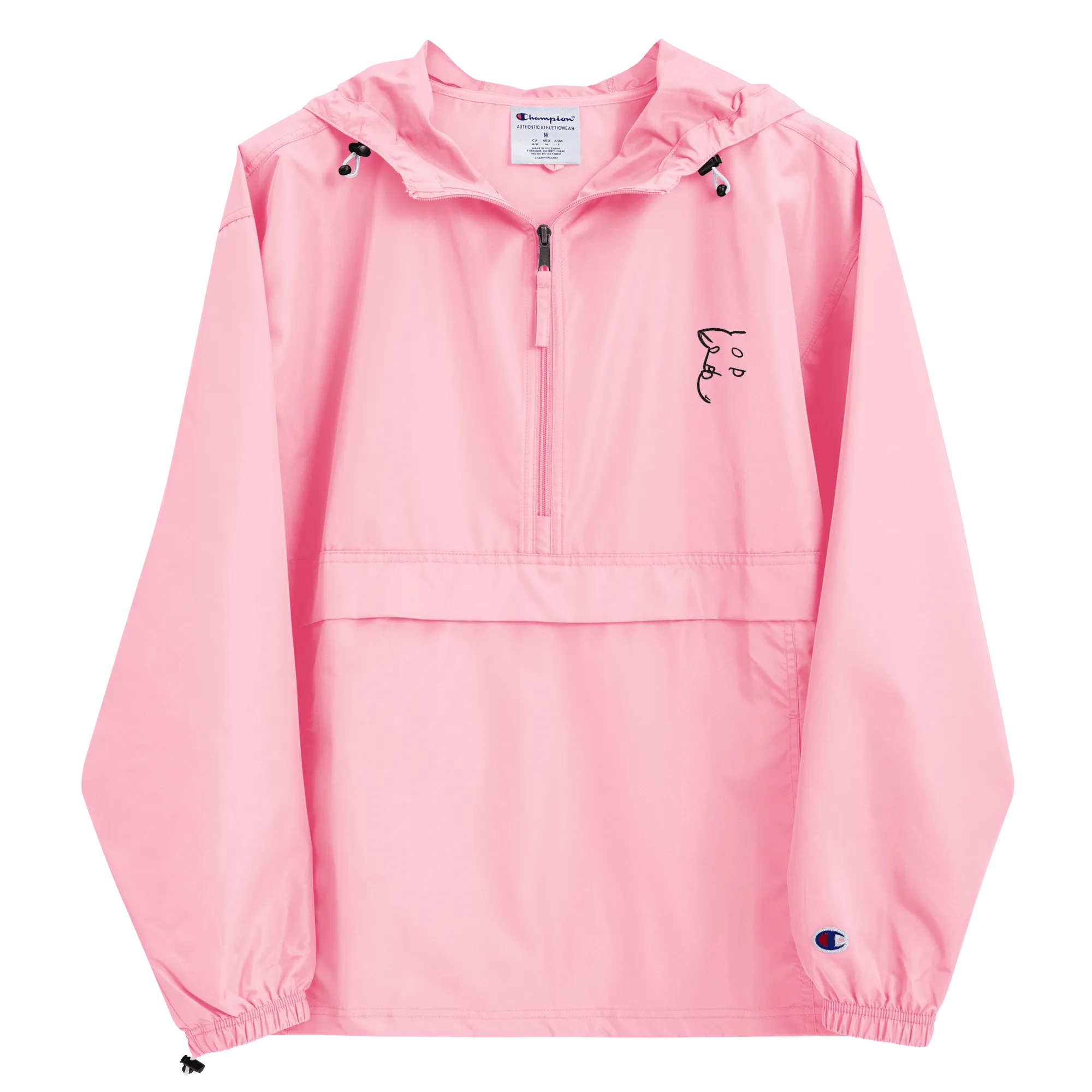 'Simply Barker' Embroidered Champion Packable Jacket