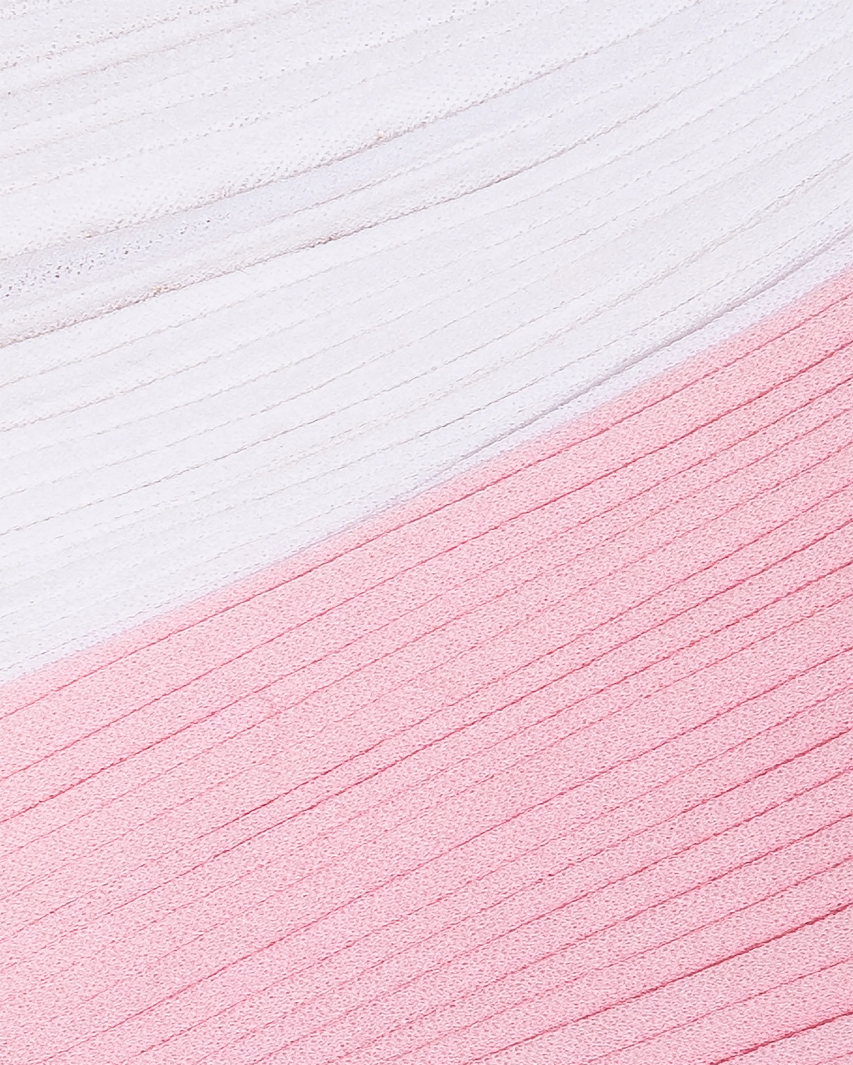 S/S 1963 Haute Couture Hand-Pleated One-Shoulder Pink and Cream Gown