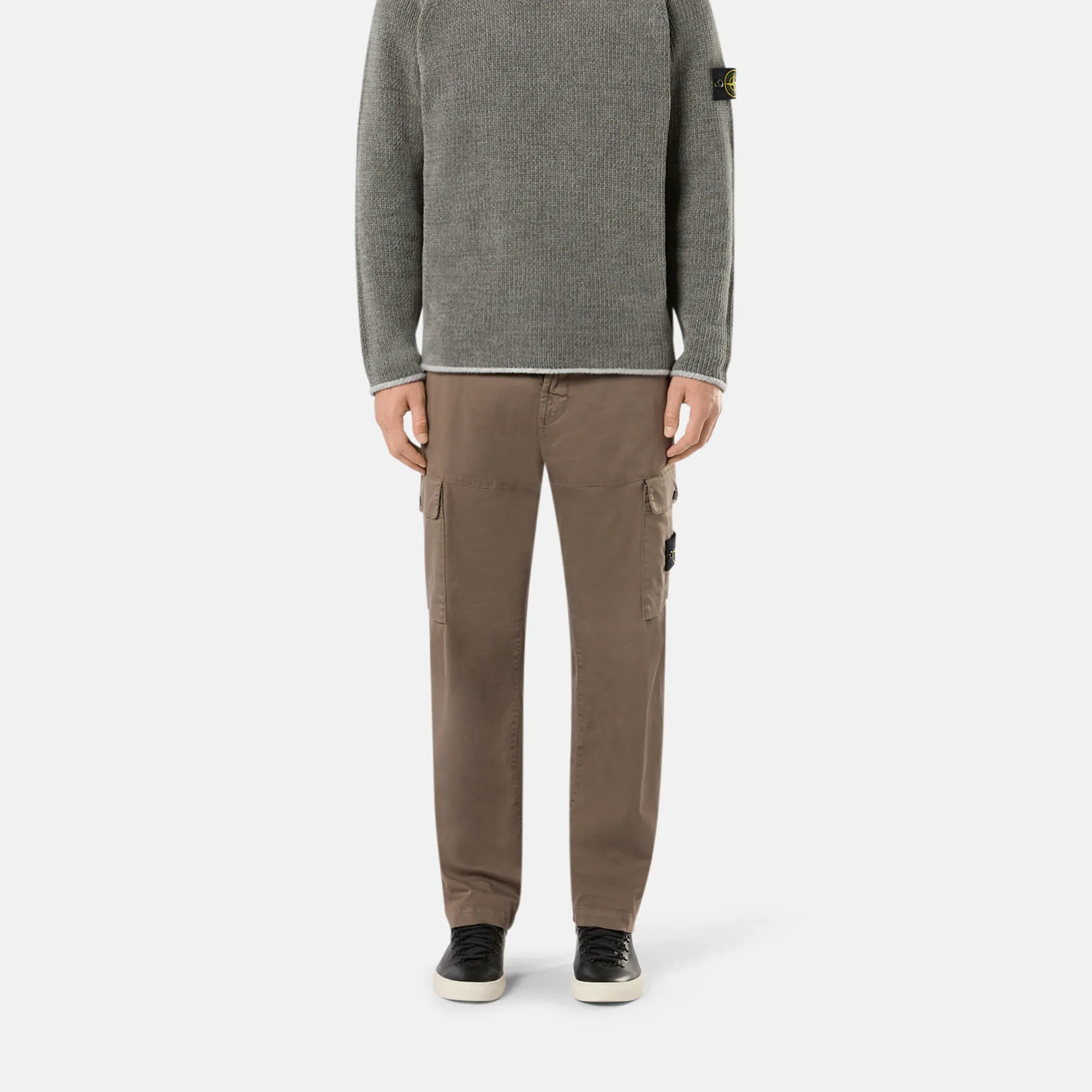 Stone Island Mens Organic Cotton Satin Stretch Pants