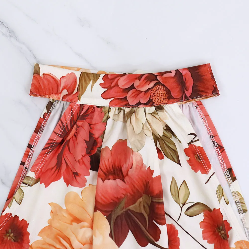 Summer Printed Halter Sleeveless Dress