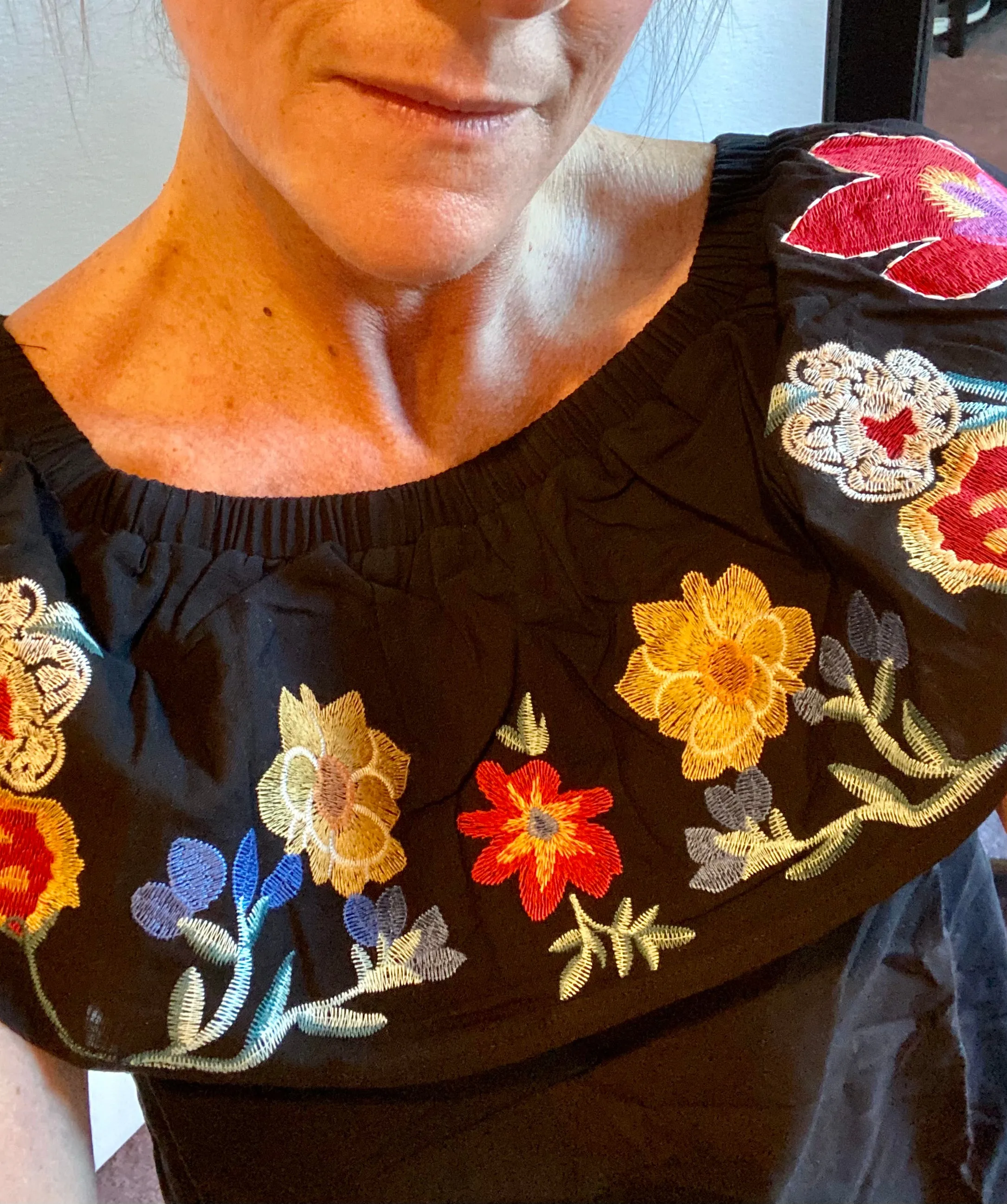 Sunset Stroll Embroidered Dress