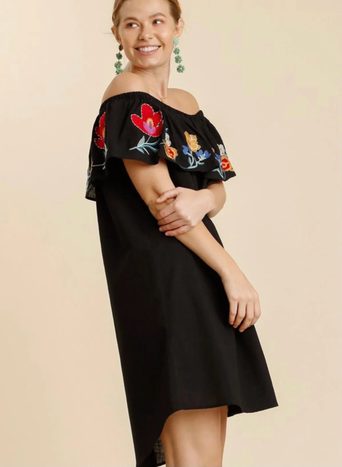 Sunset Stroll Embroidered Dress