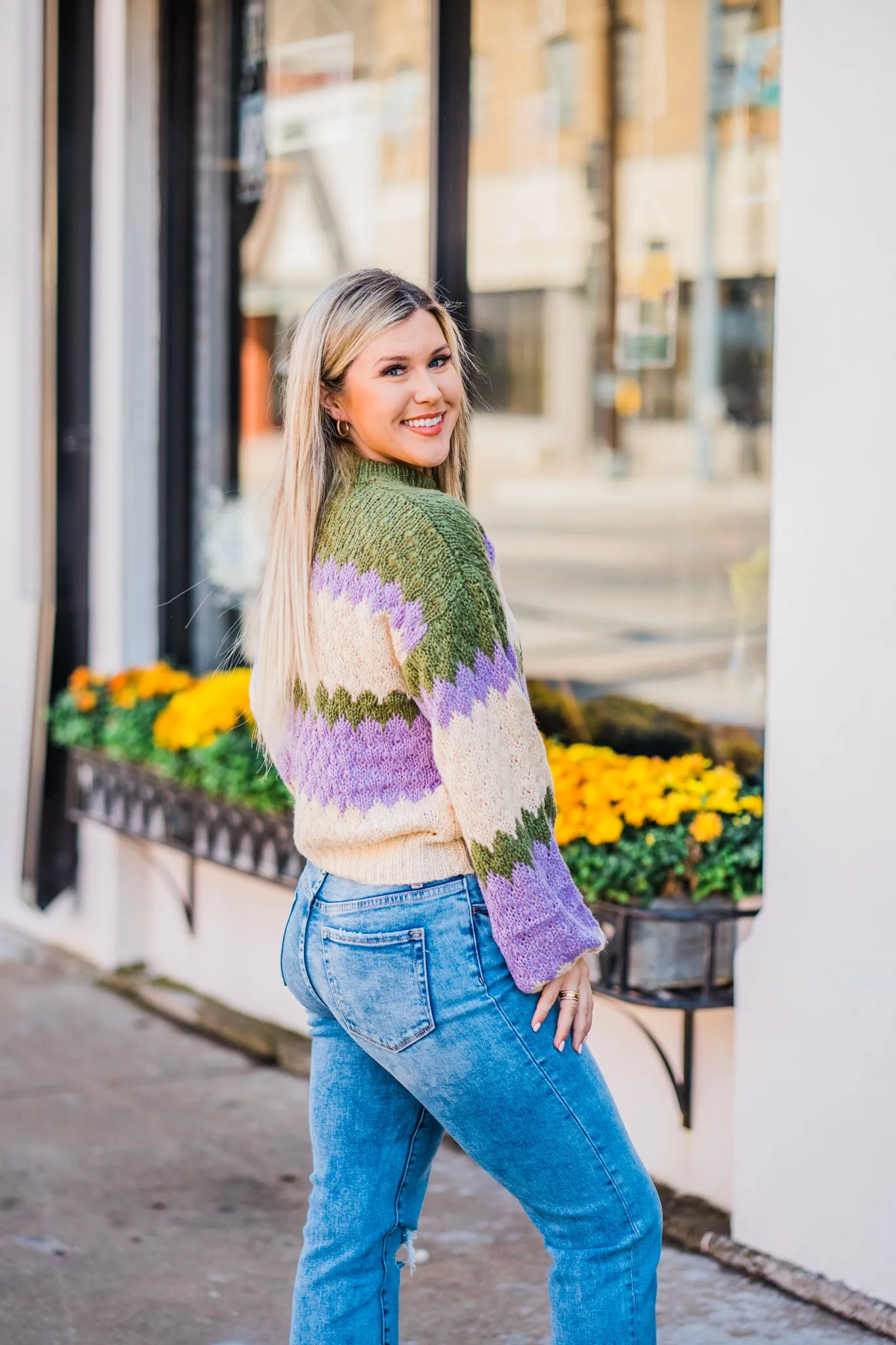 Sydney Patterned Knit Sweater