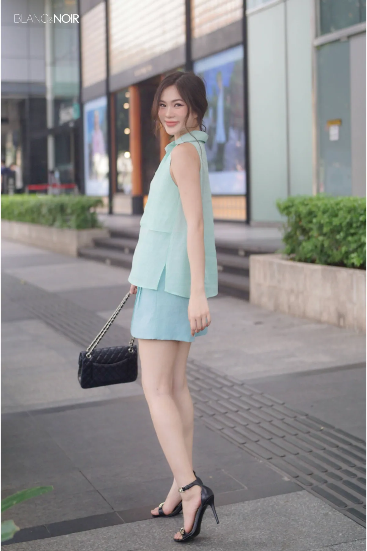 Teal Linen Short