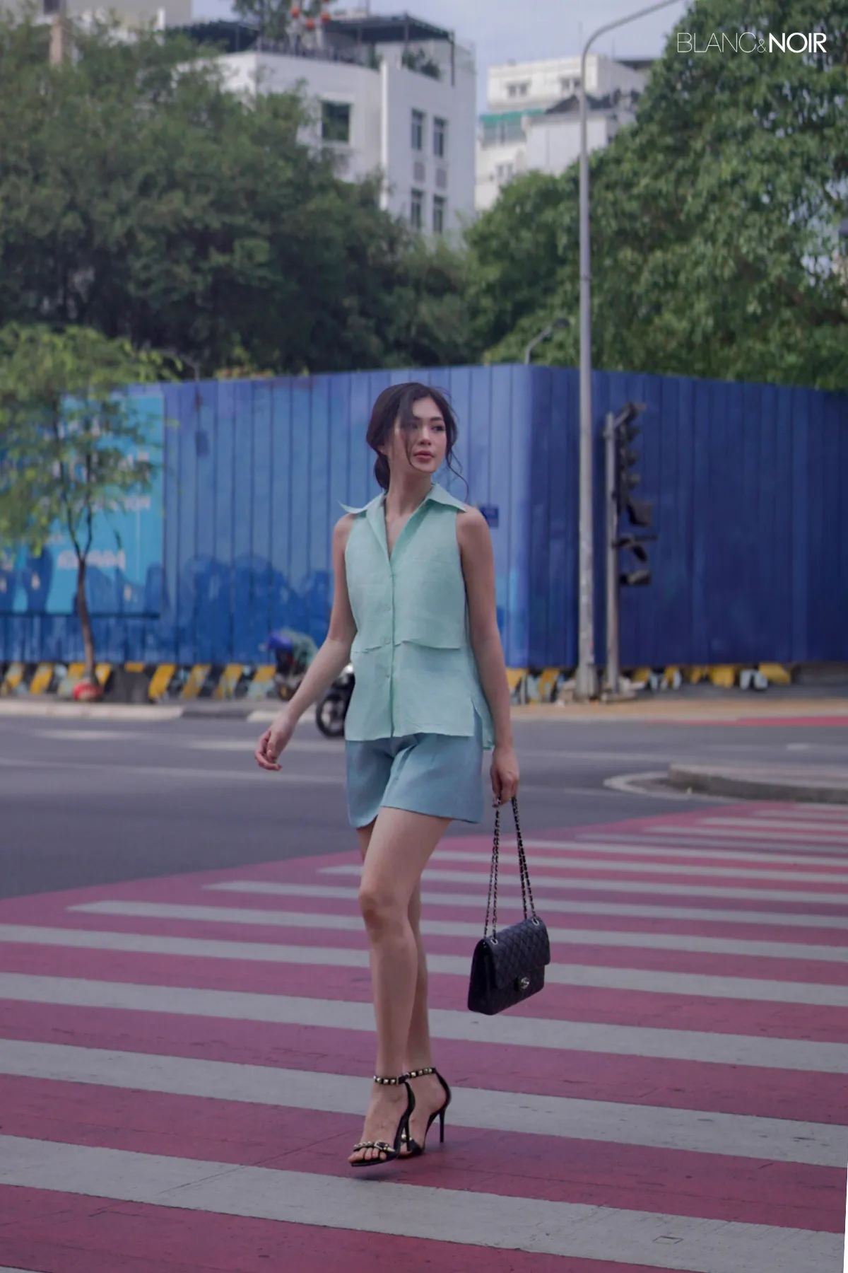 Teal Linen Short