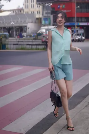 Teal Linen Short