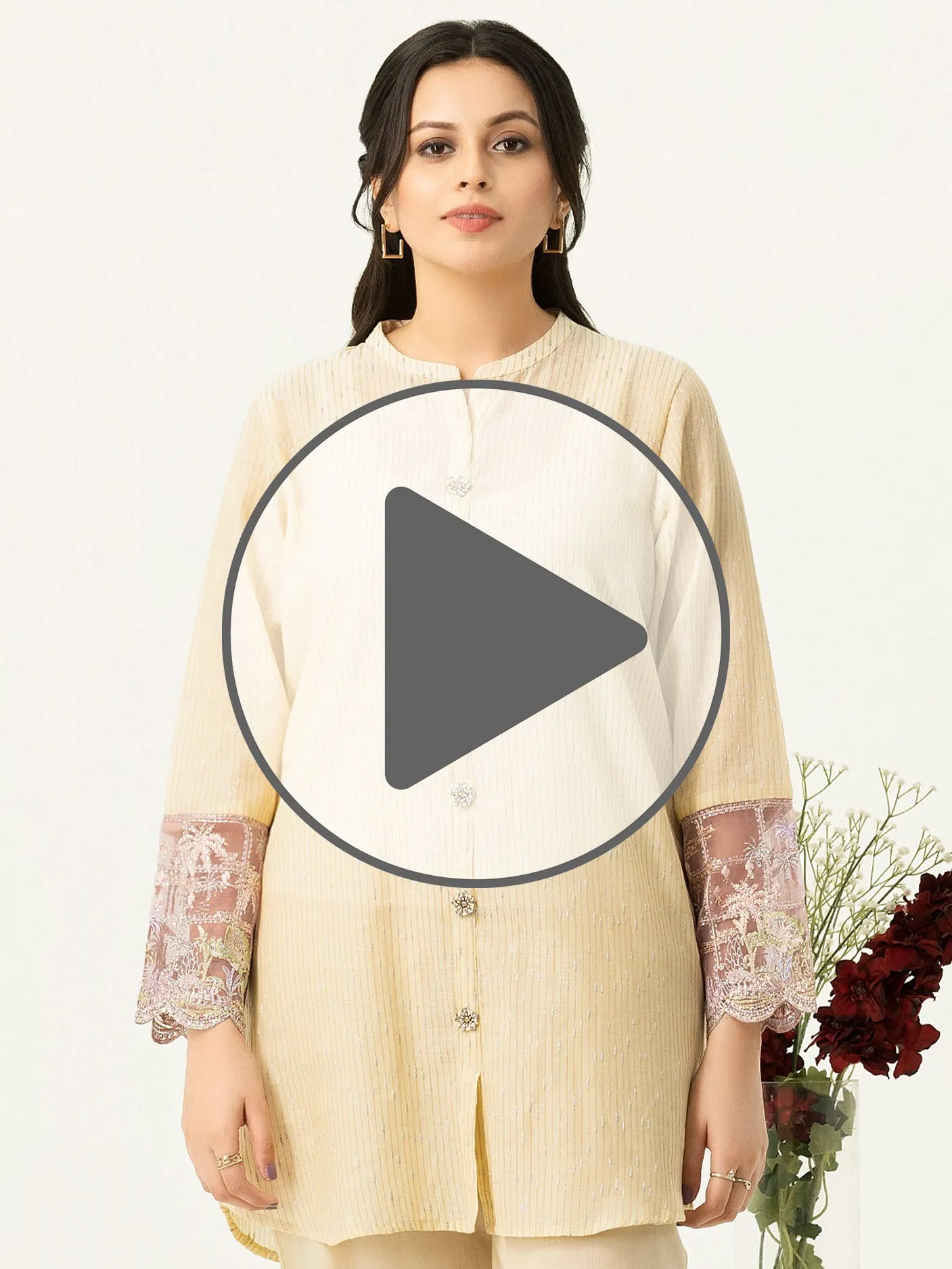 Textured Lawn Co-ord-Embellished  (Pret)