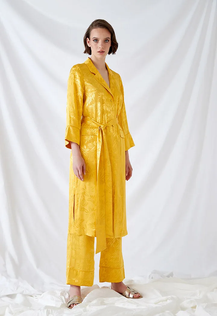 Textured Print Straight Leg Trouser