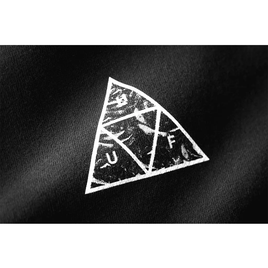 TRIANGLE ROSE PULLOVER HOODIE // BLACK