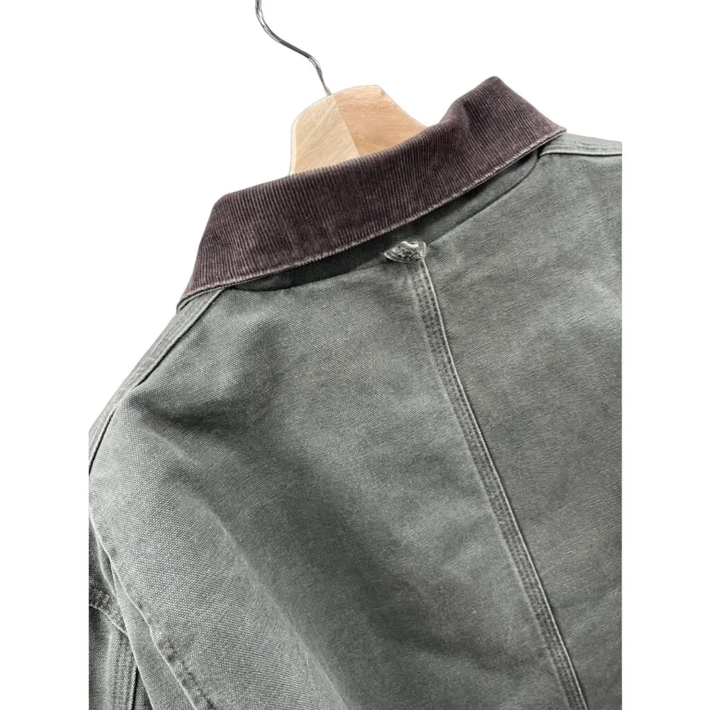 Vintage 1990's Carhartt Quilt Lined Moss Green Workwear Jacket