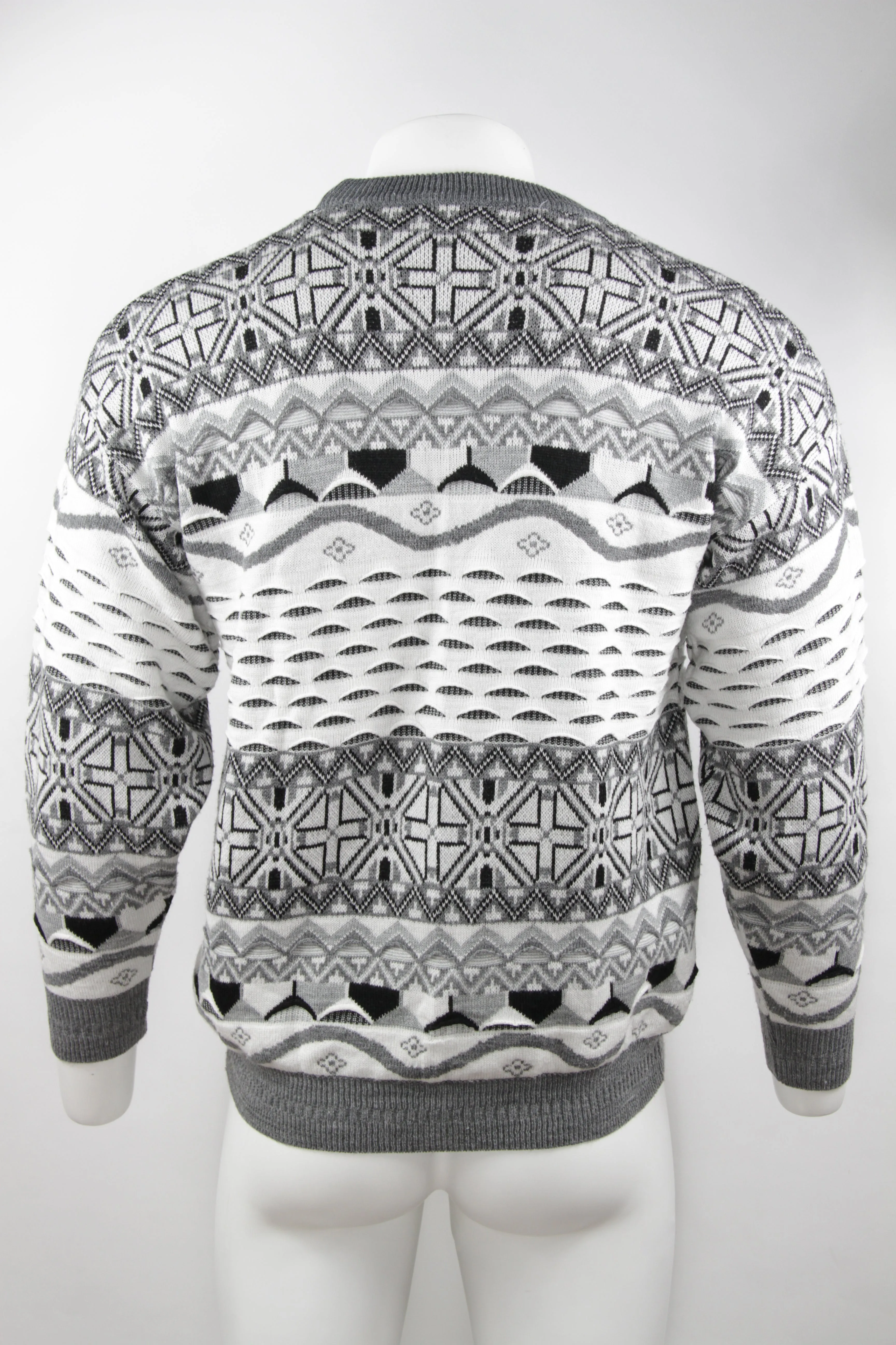 Vintage 80/90s textural knitted cardigan -  XL