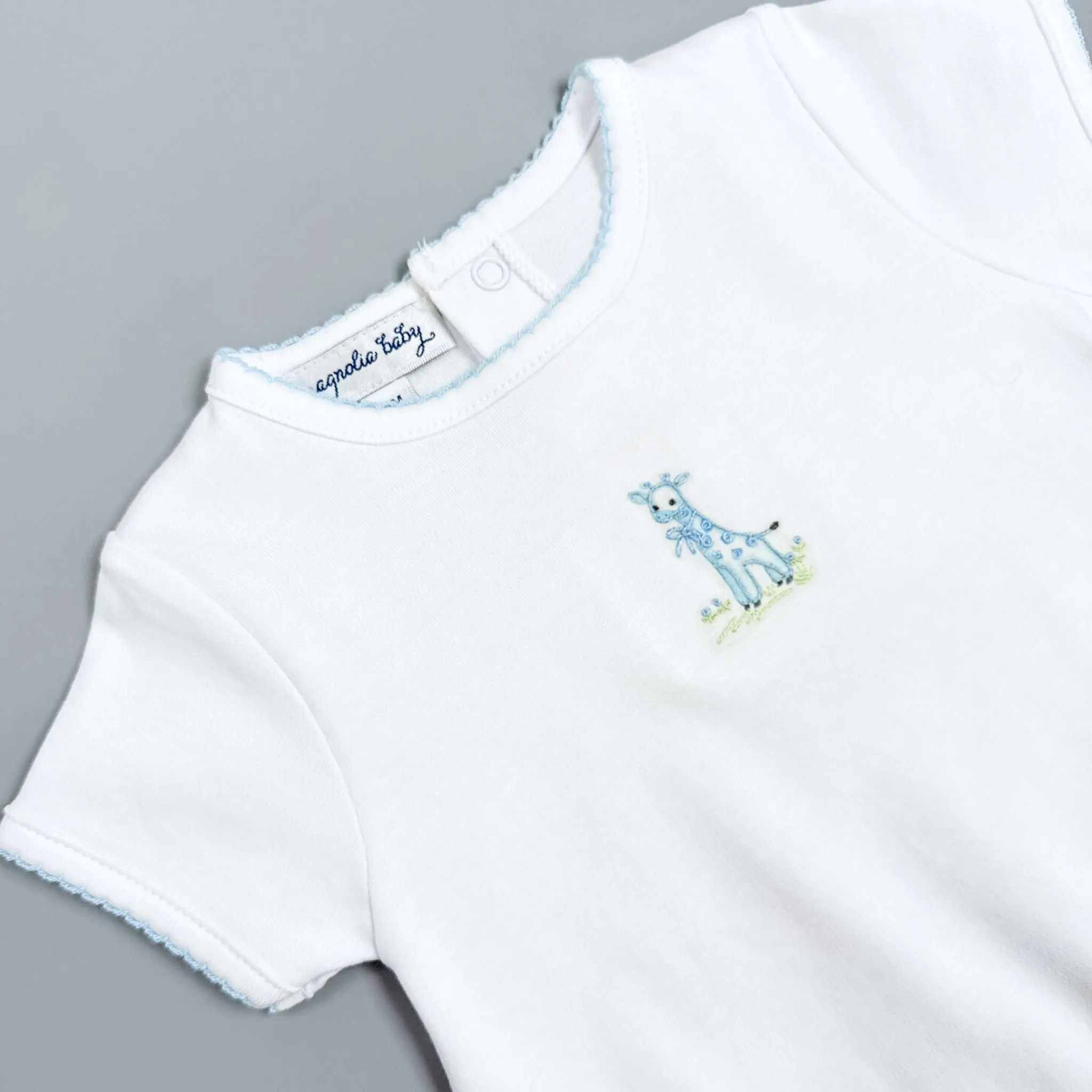 Vintage Giraffe Bubble - Light Blue