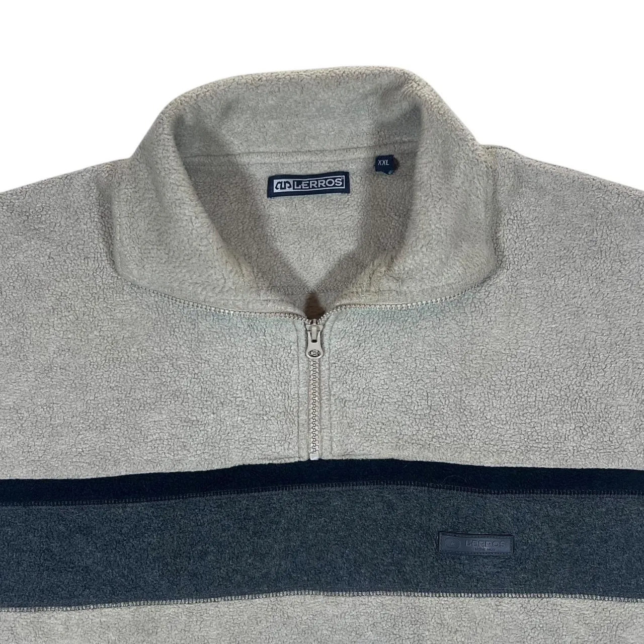 Vintage LERROS Classic Colour Block 1/4 Zip Pullover Fleece Sweatshirt
