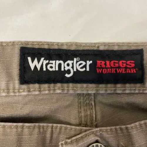 Vintage Wrangler Riggs Workwear Canvas Cargo Pants Size 36 X 30